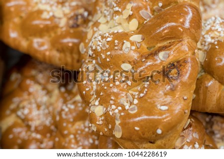 Closeup Background Wallpaper Fresh Bakery Supermarket Stock Photo