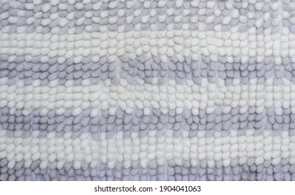 Closeup Bath Rug. Textured Background Mat Horizontal