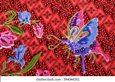 Closeup batik, Sarong fabric patterned textures background. ideal use for background.