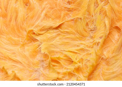 Close-up Beautiful Abstract Yellow Orange Fur Texture Background