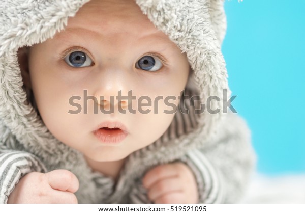 Closeup Beautiful Happy Baby Blue 600w 519521095 