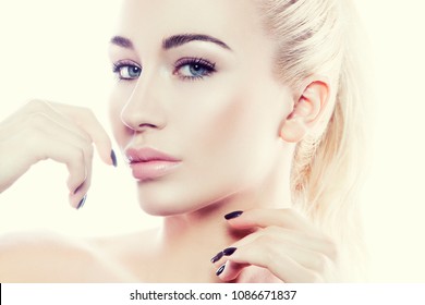 Blue Eyes Blonde Hair Model Stock Photos Images Photography