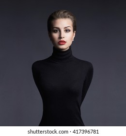 black roll neck