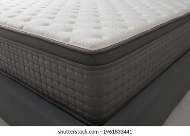 Closeup Of Bed And Luxury Mattress, Thick And Soft Material