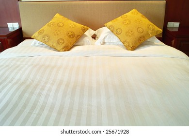 Close-up of Bed and Pillows