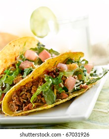 Closeup Beef Taco Meal