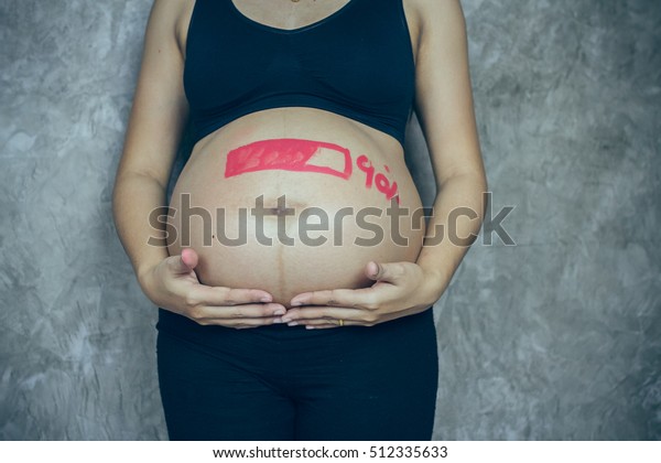 Swollen belly girl