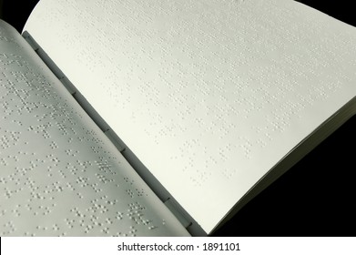 Closeup Of A Bible Written In Braille