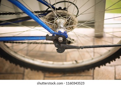 
Close-up of bicycle components