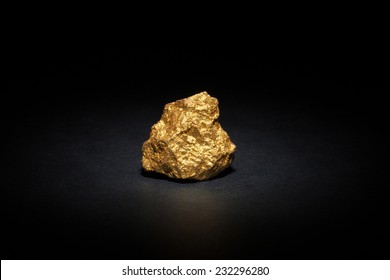 Closeup Of Big Gold Nugget