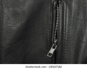 Closeup Black Leather Jacket Details Stock Photo 130107182 | Shutterstock