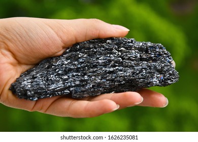 Closeup Of A Black Silicon Carbide Crystal 