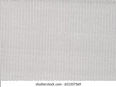 Closeup Of Black Tulle Texture On White Background