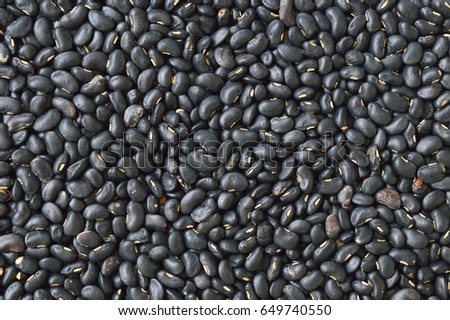 Closeup blackbean background texture.