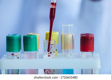 Blood Samples in Test Tubes