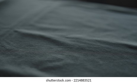 Closeup Of Blue Cotton Fabric