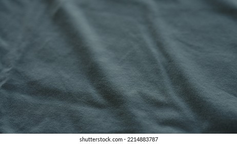 Closeup Of Blue Cotton Fabric