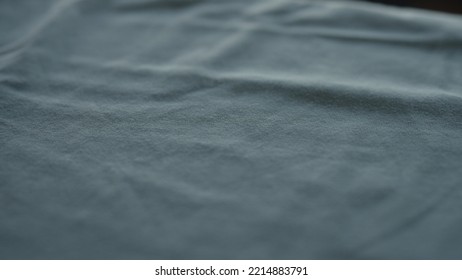 Closeup Of Blue Cotton Fabric