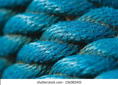 Closeup Of Blue Rope