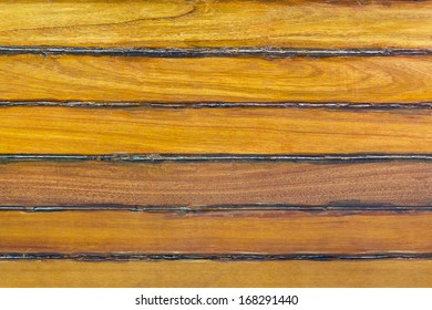 Closeup Boat Wooden Hull Texture And Caulk