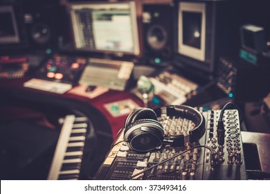 Close-up Of Boutique Recording Studio Control Desk.