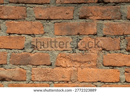 Close-Up of Brick Wall Pattern Texture