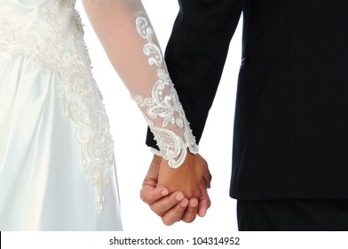 Bride And Groom Holding Hands Images Stock Photos Vectors