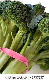Closeup of broccoli bunch