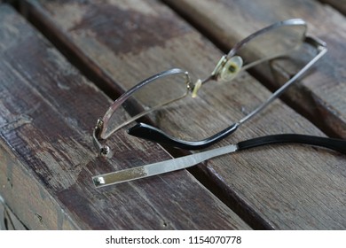 Closeup Broken Glasses