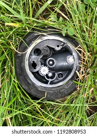 Close-up Of Broken Sprinkler In Need Of Repair