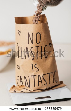 Closeup Brown Paper Bag On Electronic Stock Photo Edit Now