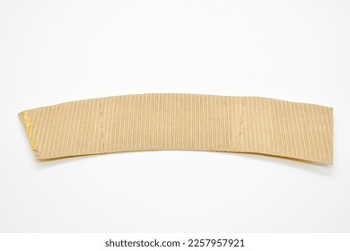closeup brown paper cardboard texture on white background - Shutterstock ID 2257957921