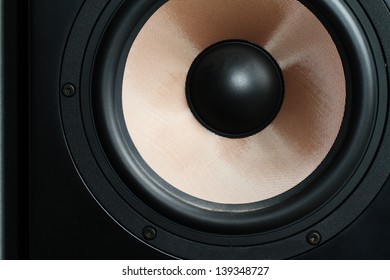 Closeup Of A Brown Speaker Sub Woofer