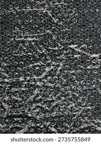 Close-up of bubble wrap, packaging material, consumables, flexible transparent polyethylene