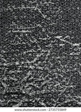 Close-up of bubble wrap, packaging material, consumables, flexible transparent polyethylene