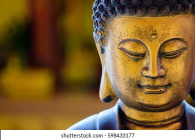 Closeup Buddha statue in Chinese style