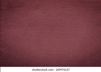 Closeup Of Burgundy Leather Texture Background