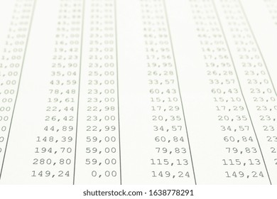 Closeup of business data report. Finance and banking concept - Shutterstock ID 1638778291