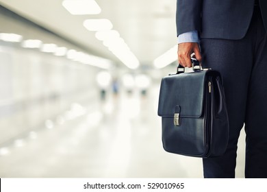 Man carrying online briefcase