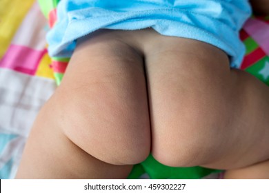 Closeup Butt Baby Newborn.