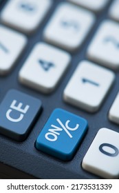 Closeup of calculator. white buttons. financial calculation background.  - Shutterstock ID 2173531339