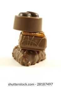 Closeup of candy chocolates.