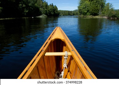 Closeup Of A Canoe On A Lake