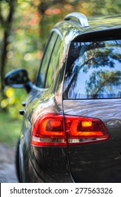 Closeup of car backlight