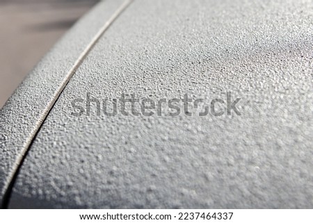 Close-up of a car body coated with the highest strength two-component polymer paint used to protect the bodies of pickups, trucks, trailers. Stock fotó © 