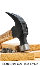 Closeup Carpenters Hammer On White Background Stock Photo 1596439492 ...