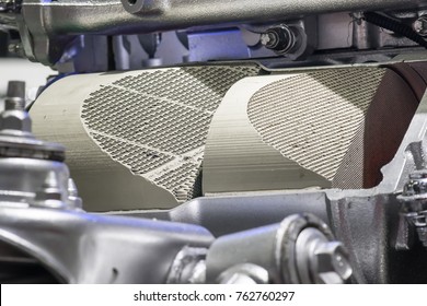 Closeup catalytic converter - Shutterstock ID 762760297