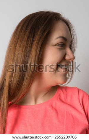 Similar – Image, Stock Photo young woman, pretty, plait, look away