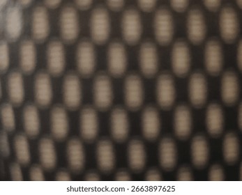 A close-up of a ceramic tile pattern featuring vertical lines and a creamy brown dot pattern. This geometric design is perfect for modern interior walls, bathrooms, or minimalist kitchens.