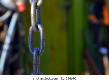 close-up of a chain